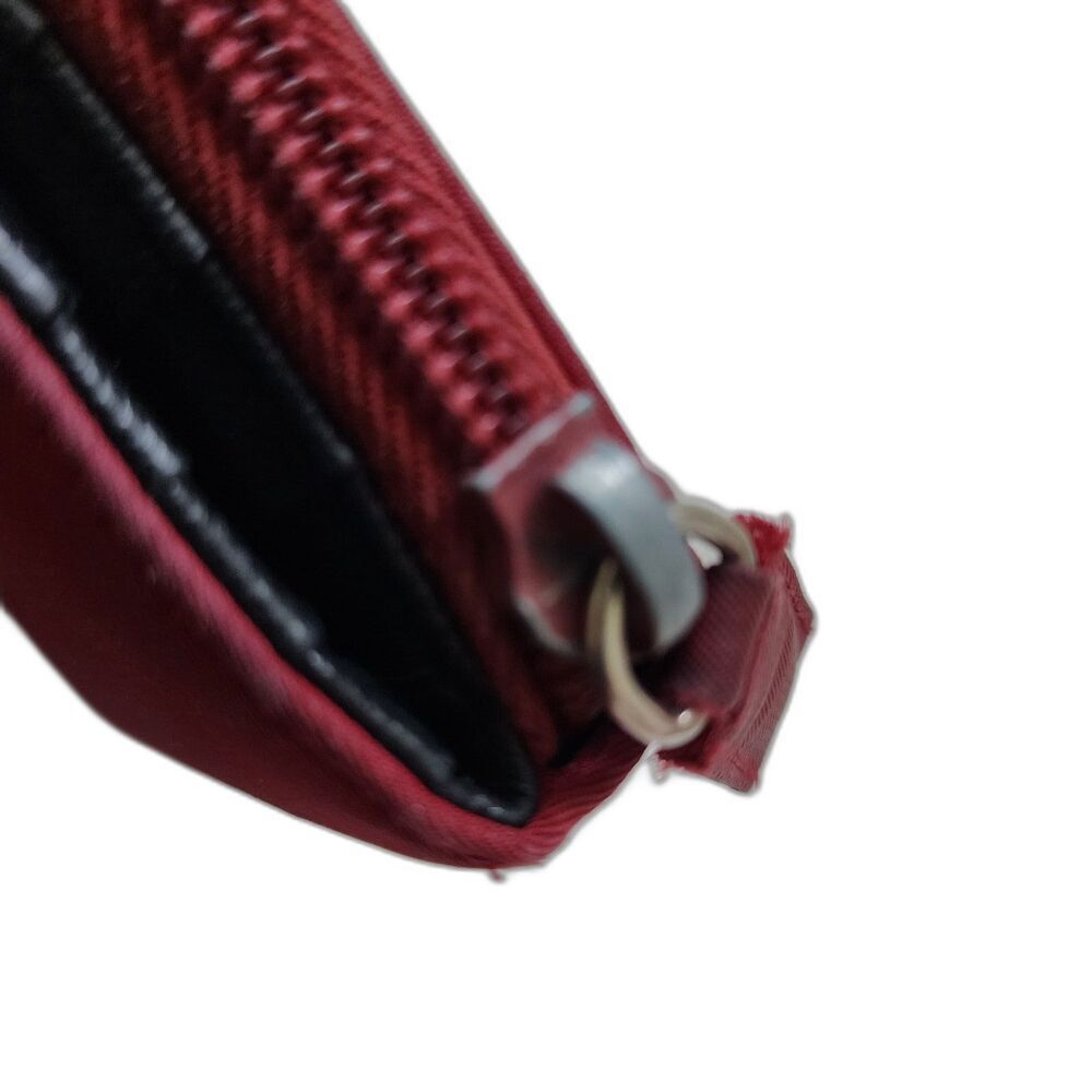 Prada Portafoglio Tessuto Zip Nylon Leather Wallet With COA and Box - Picture 14 of 16